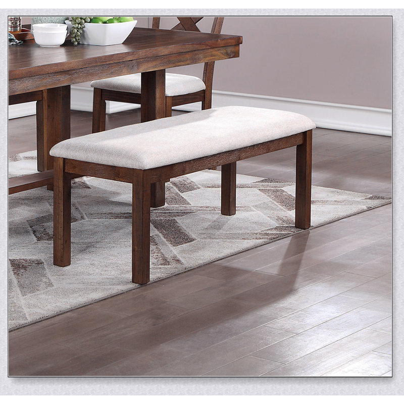 Banc de 1 pièce en bois massif avec finition naturelle et style contemporain
