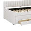 Full Size Upholstered Daybed With Trundle And Drawers-1213335829