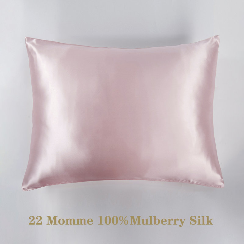 100% Mulberry Silk Pillowcase, Queen Pillowcase, Sweet Pink