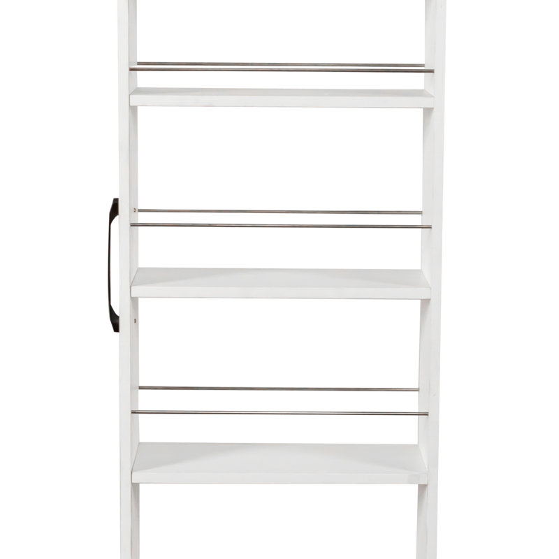 Chariot de rangement à 7 niveaux avec panneau de particules blanc