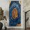 Décoration murale Gilio Aqua Geode et glissade en bois Spiral III - cristaux