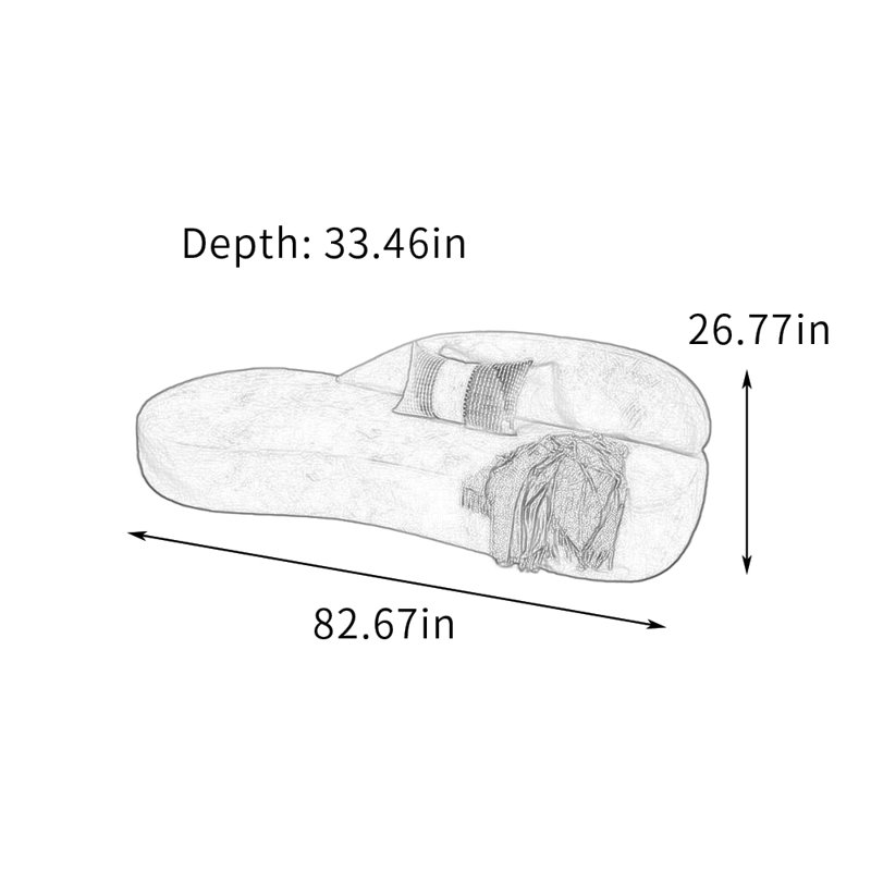 Méridiennes d'intérieur décontractées pour la chambre à coucher, Orienté à droite