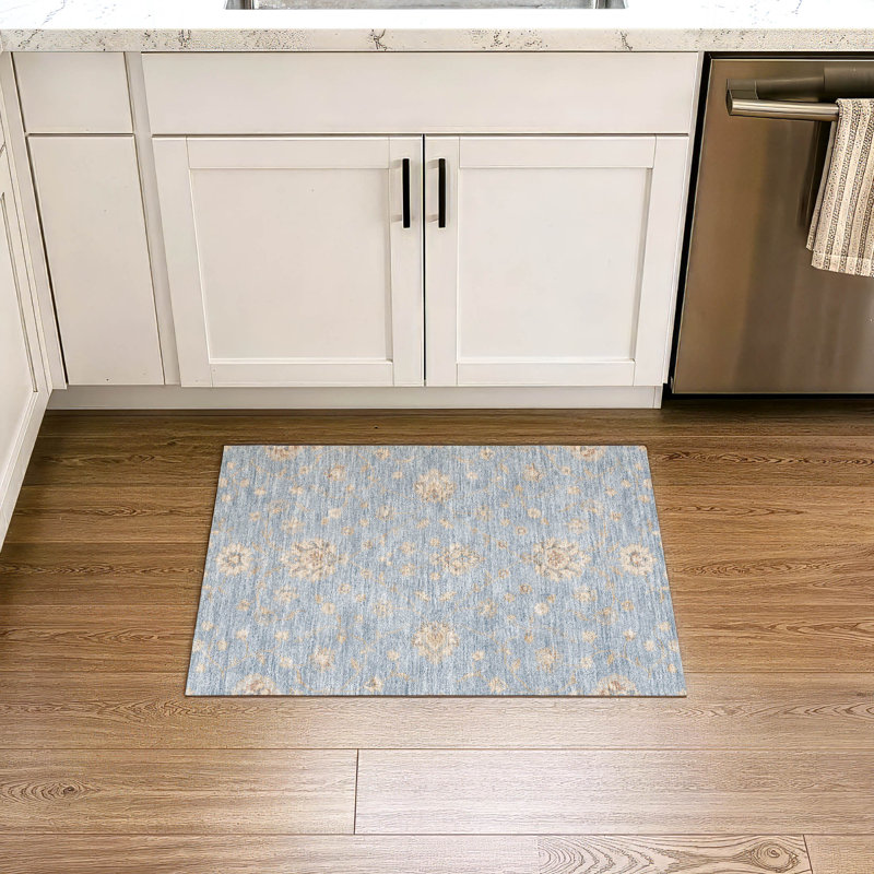 Tapis Chantille ACN3076 Global, lavable à la machine, intérieur/extérieur, En jean, 1 pi 8 po x 2 pi 6 po