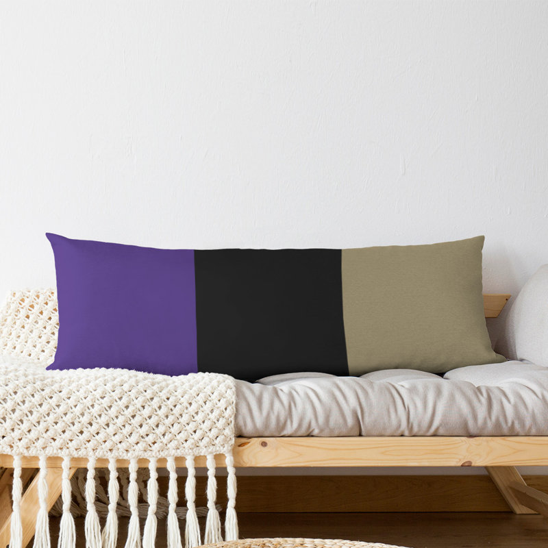 Polyester Medium Pillow, Purple/Black/Gold, Alabama 