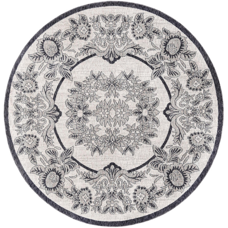 Policarpio Oriental Indoor Rug, Round 7'