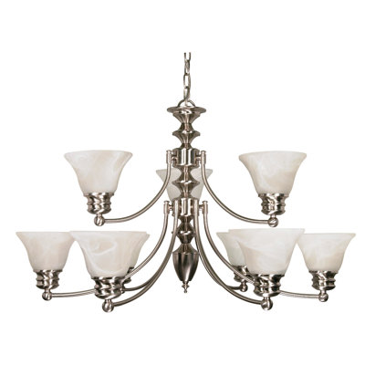 Lustre classique / traditionnel à 9 lumières Charmaine