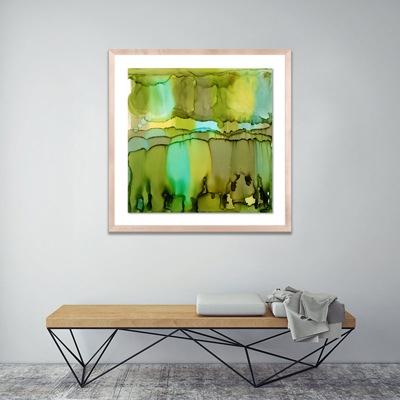 Rewriting The Path I Print by Julie Pelaez, 40" H x 40" W x 2.5" D, Natural