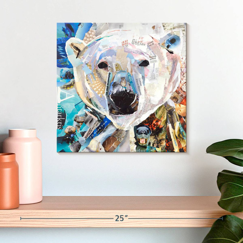 Brampt Polar Bear Collage, 16" H x 16" W