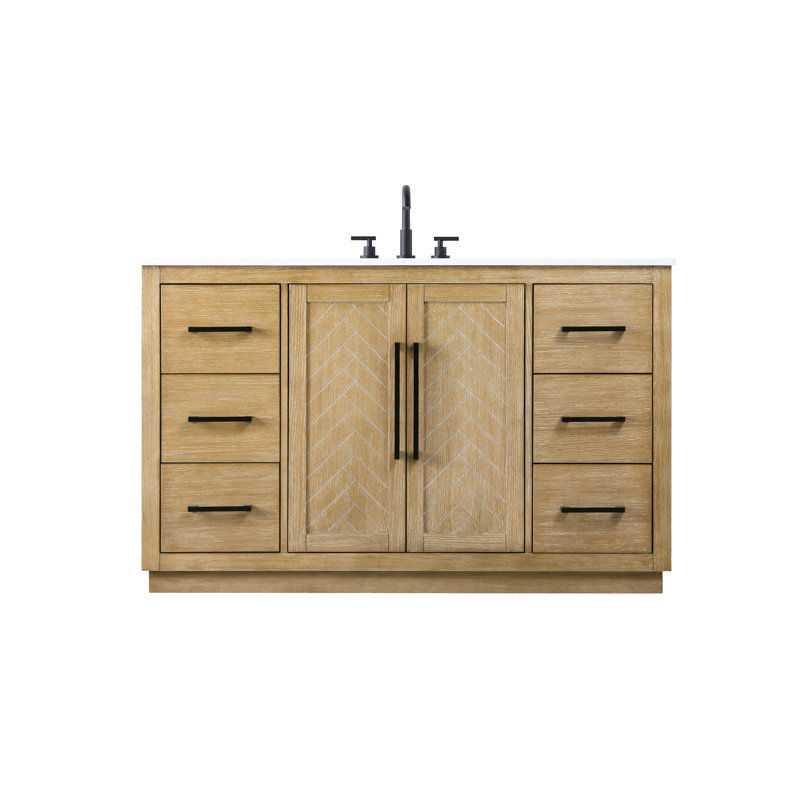 Meuble-lavabo simple 54 po, Lin chêne