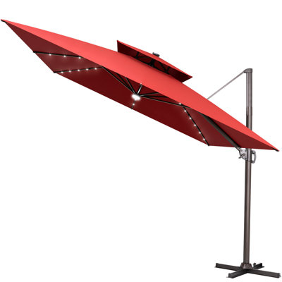 11' x 11'Solar Light Umbrella Without Stand