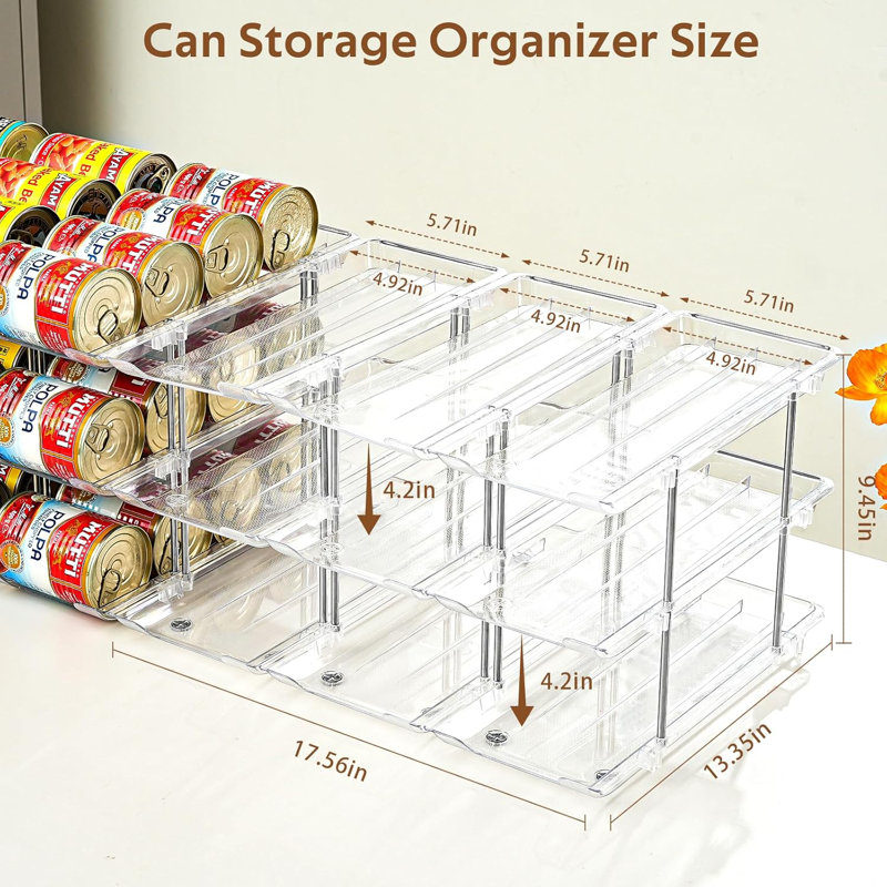 Organisateur de boîtes automatique à 3 niveaux et 3 colonnes - Peut contenir 36 canettes pour garde-manger et réfrigérateur