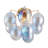 Globo - 4-Light Semi-Flush Mount - Glass/Brass-1685065571