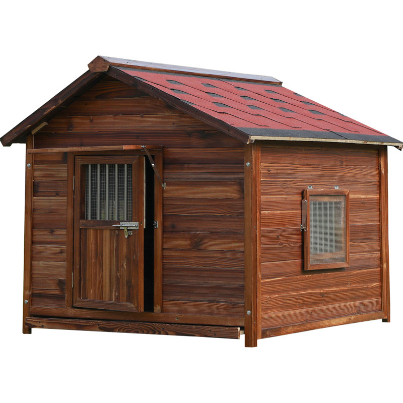 Solid Wood Dog House, 213.4cm H x 180.3cm W x 165.1cm D