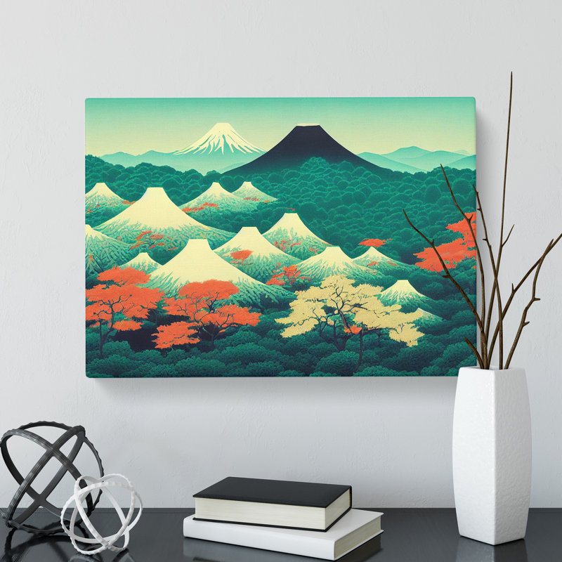 Retro Japanese Forest Vol.5 - Wrapped Canvas, 40cm H x 60cm W x 3cm D