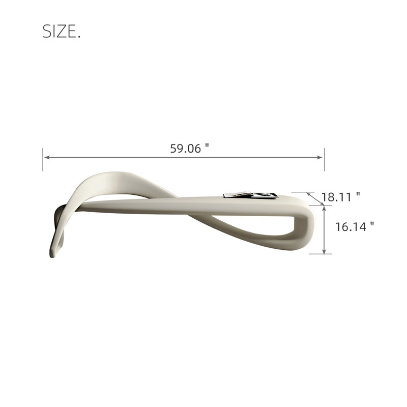 Banc rembourré en microfibre et cuir massif, H 16,14 po x l 59,06 po x P 18,11 po