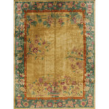 Antique Chinese - Art Deco Yellow 1920s Rug