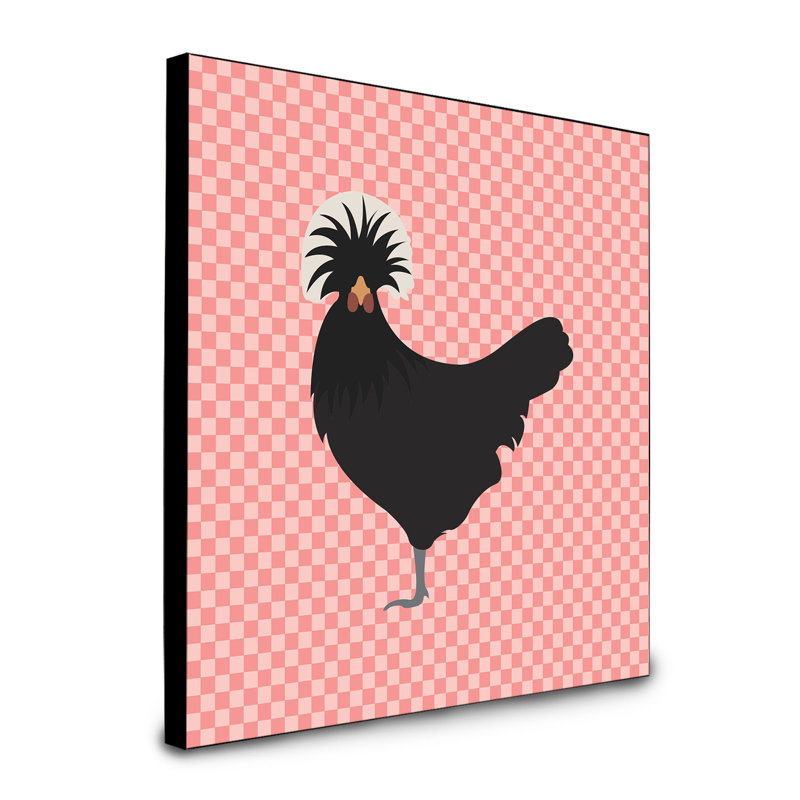 Panneau mural d’art à poulets polonais Shareena, Rose