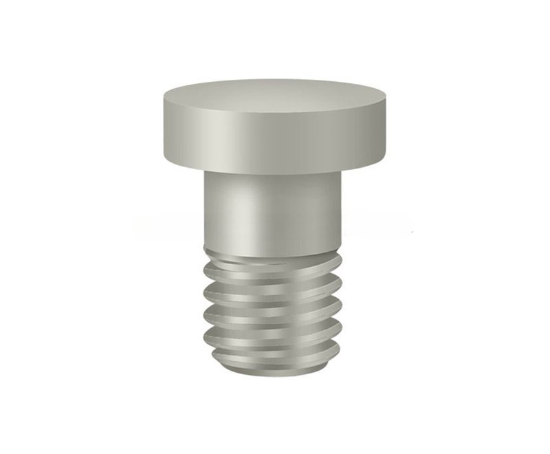 Extended Button Center Hinge Tip, Satin Nickel