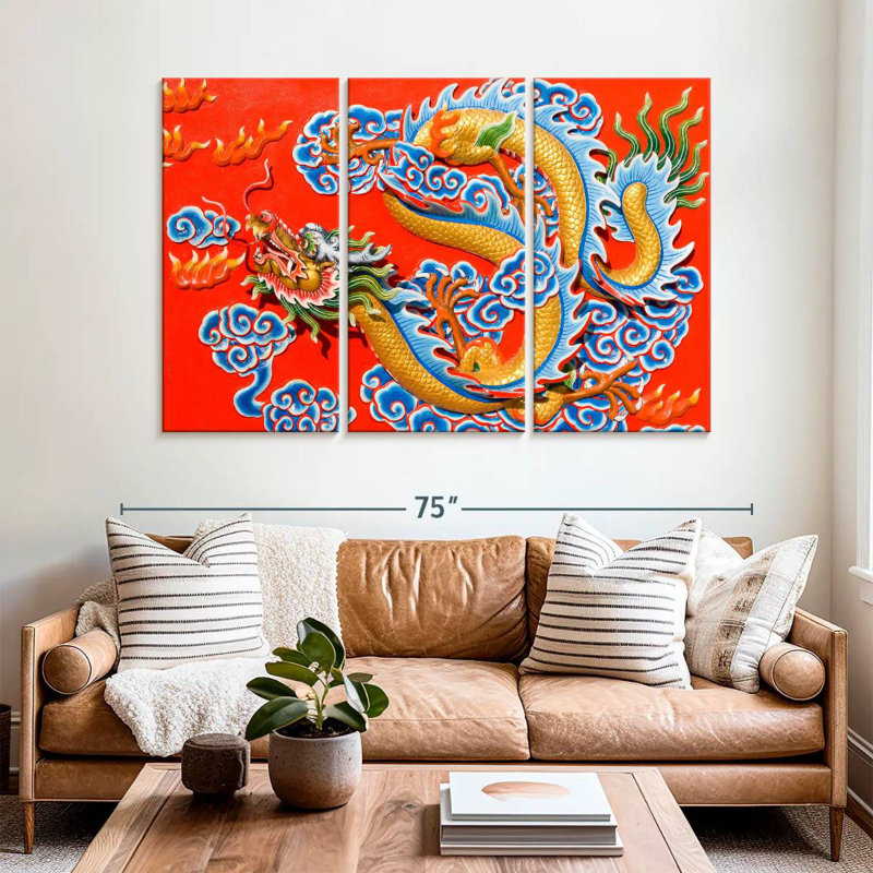 Brampt Dragon Chinese, 42" H x 65" W