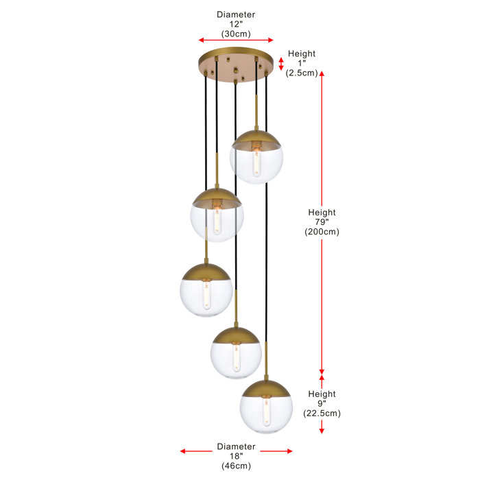 Mercury Row® Yearby 5 - Light Cluster Pendant & Reviews | Wayfair