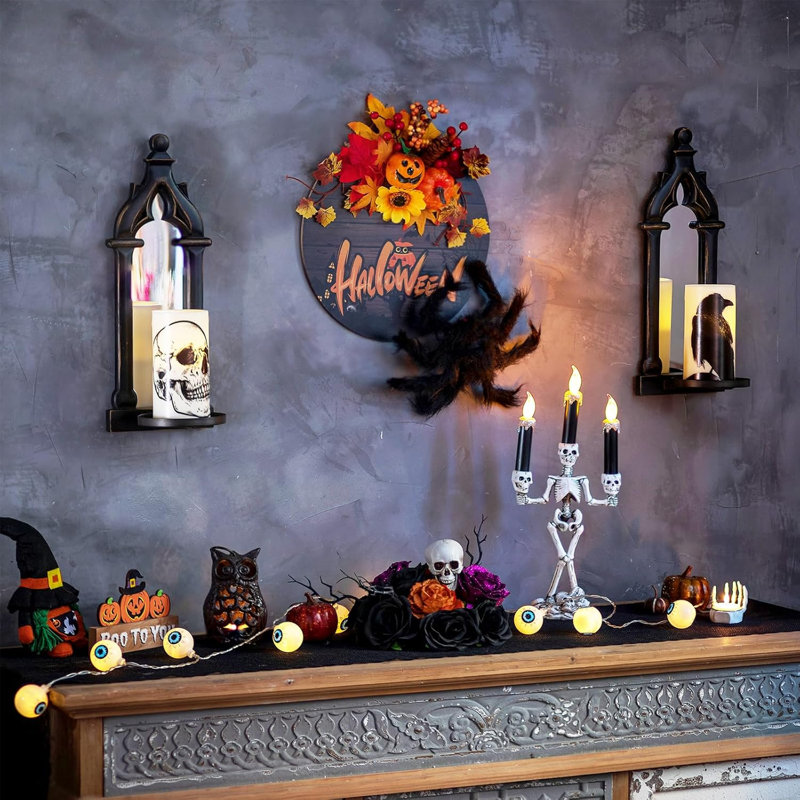 Black Candle Sconces Gothic Wall Decor