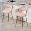 (ENSEMBLE de 2) Tabourets de bar 26 po à hauteur de comptoir Tabouret de bar en îlot de cuisine avec dossier, base et repose-pieds Corduroy-1164715093-1164715092