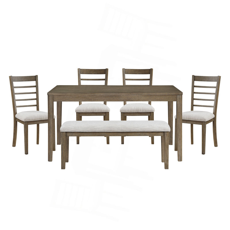 Ensemble de table de salle à manger avec banc et chaises d'appoint