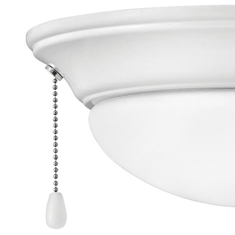 Small Low Profile Ceiling Fan Light Kit, White