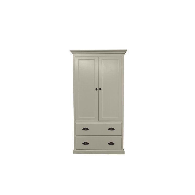 Armoire en bois massif Conda, Blanc
