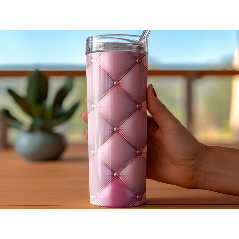 Choose Handmade Tumblers 591ml Vacuum Insulated Stainless Steel (18/8) Travel Tumbler with Straw
