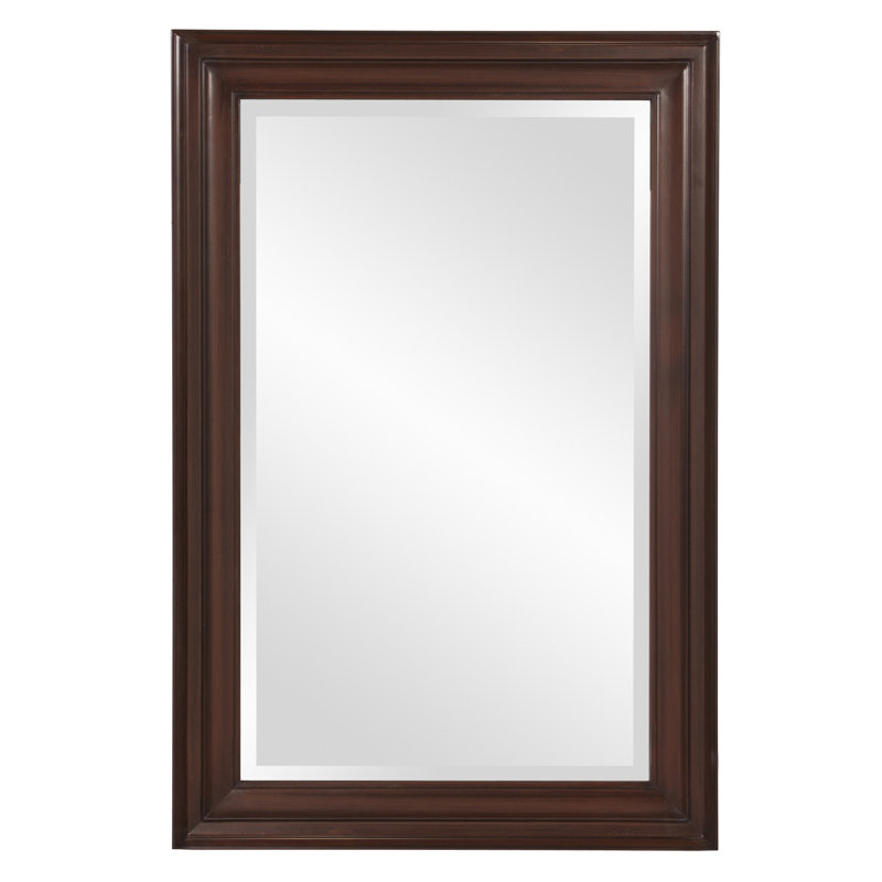 Mora Solid Wood Rectangle Mirror, Brown