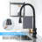 Maiguoone Single Handle Spray 3 Modes Pull Down Kitchen Faucet with Sweep Stream Waterfall with Deck Plate-112510342