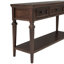 Console de style rétro classique avec trois tiroirs supérieurs et une tablette inférieure de style ouvert, facile à assembler-134385825-134385828-134385831