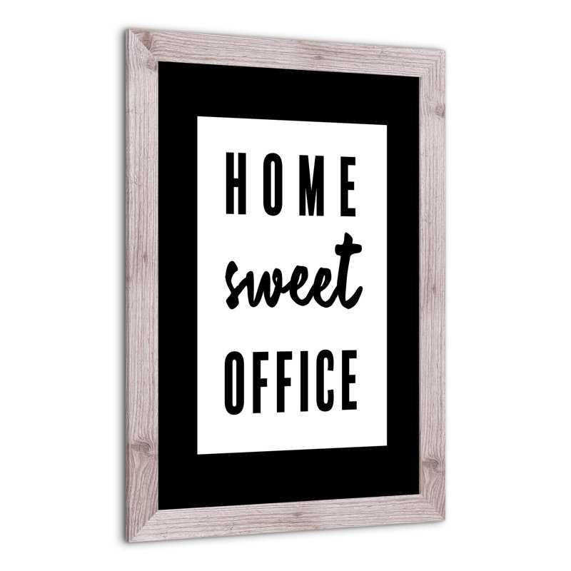 Home Sweet Office, reproduction encadrée, H 30 po x l 20 po x P 0,75 po