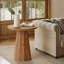 Solid Wood Pedestal End Table