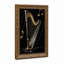 Art mural en toile noyer doré encadré pour salon, chambre à coucher, bureau ou vestibule - décoration murale décorative avec musique de harpe-128997207-128997211