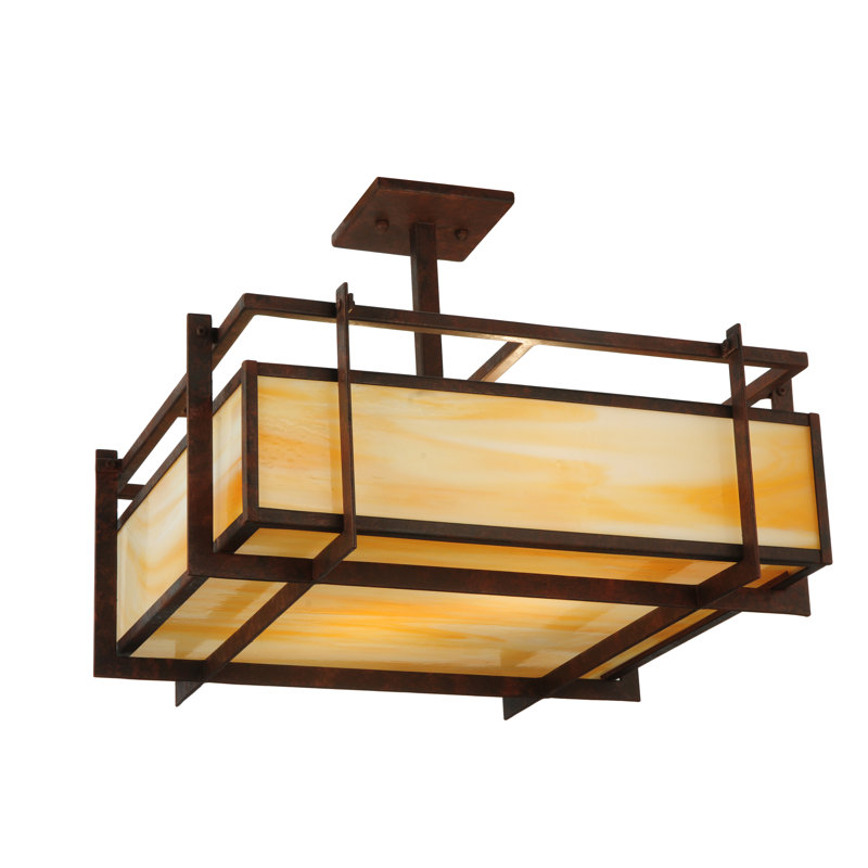 Boulder Creek 2 - Light Square / Rectangle Chandelier