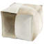 Brixton Square Leather Pouf