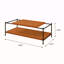 Table basse 2 tablettes Honey Oak