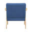 Fauteuil d'appoint moderne bleu, capacité de 300 lb, structure en bois massif, profondeur de produit de 27 po, siège en mousse, tissu d'ameublement texturé pour décor de salon, poids de l'ensemble de 26,75 lb, bois, assemblage simple, pièce-30252593-30252592