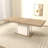 Rectangle Extendable Dining Table For 6-10 People Aged Effect Wood 160-200 Cm-92142866-92142892
