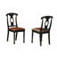 7 Piece Dining Room Table Set Consist of a Rectangle Kitchen Table with Butterfly Leaf and 6 Faux Leather Chairs, Black & Cherry-123143465