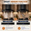 Hotte murale convertible 30 po 900 pi³ / min VENFAN, hotte de cuisine en acier inoxydable noir à 4 vitesses, lumières DEL et commandes tactiles-135233134