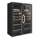 Goguette Dual Large Single Zone Wine Fridge with Presentation Upgrade – 200+ Bottle Capacity (Black)