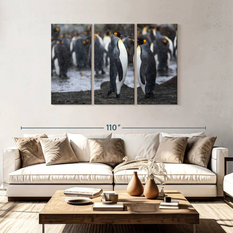 Brampt Penguin Romance, 48" H x 74" W