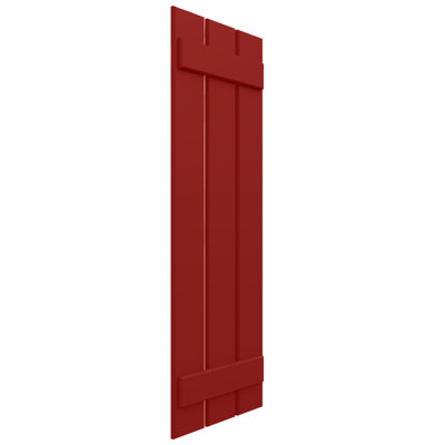 Volets de 11 pi x H 69 po en composite composite EnduraCore, rouge feu (par paire - quincaillerie non incluse)