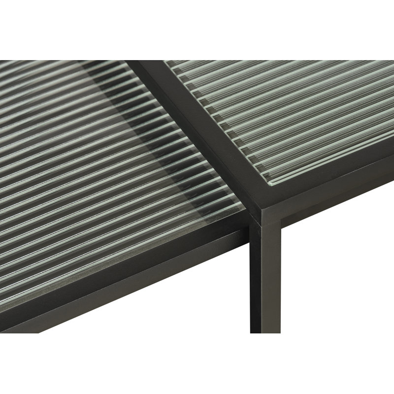 Glass Nesting Tables with Storage