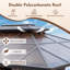 Pavillon de jardin l 12 pi x P 10 pi avec toit en polycarbonate à deux niveaux et structure en aluminium-126480822