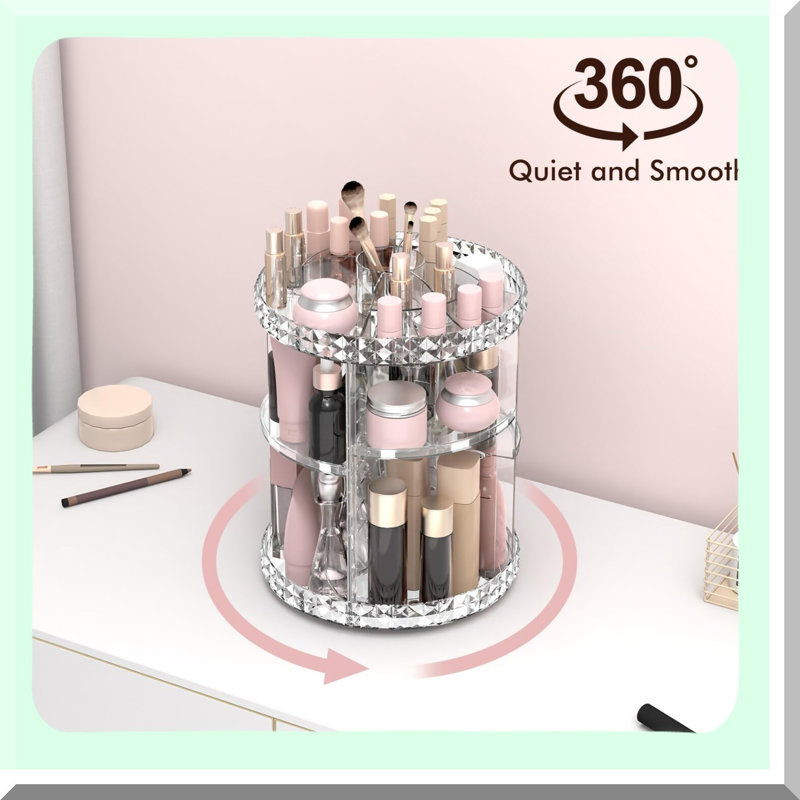 360° degree GlamSpin Adjustable Makeup Organizer