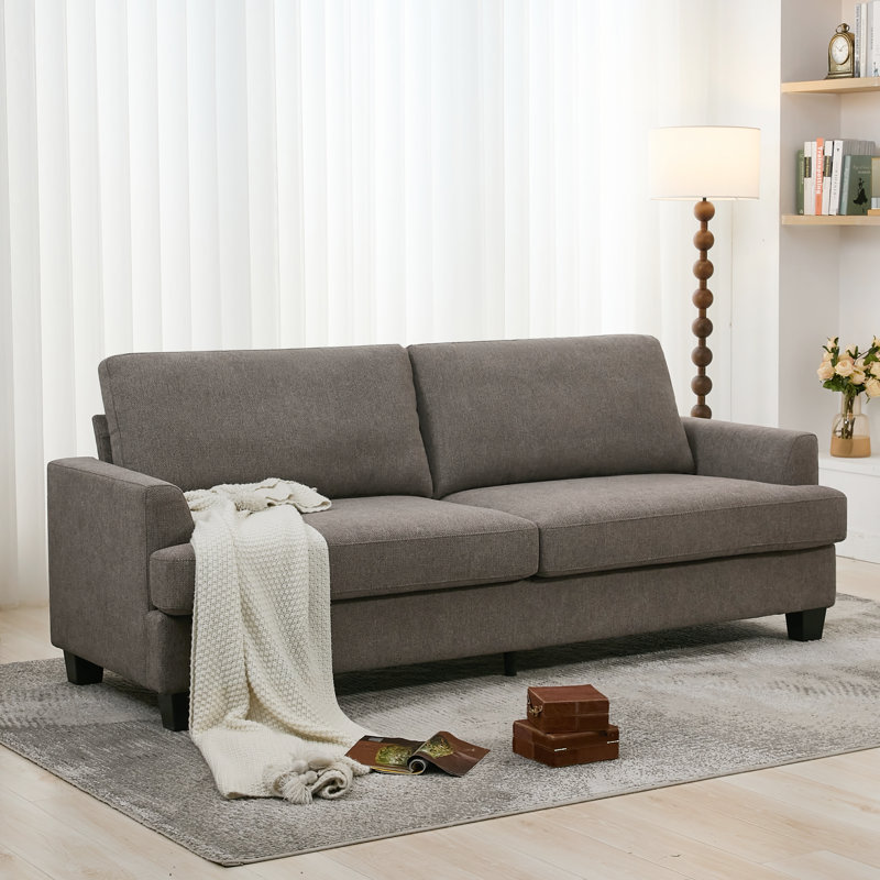 Canapé moderne à 3 places avec coussin très épais Cloud, Brun